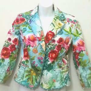 Makali Blazer Jacket Blue white red XS